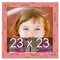 Square Shabby Chic Pink Picture Frame - UV Acrylic, Foam Board Backing, Hanging Hardware